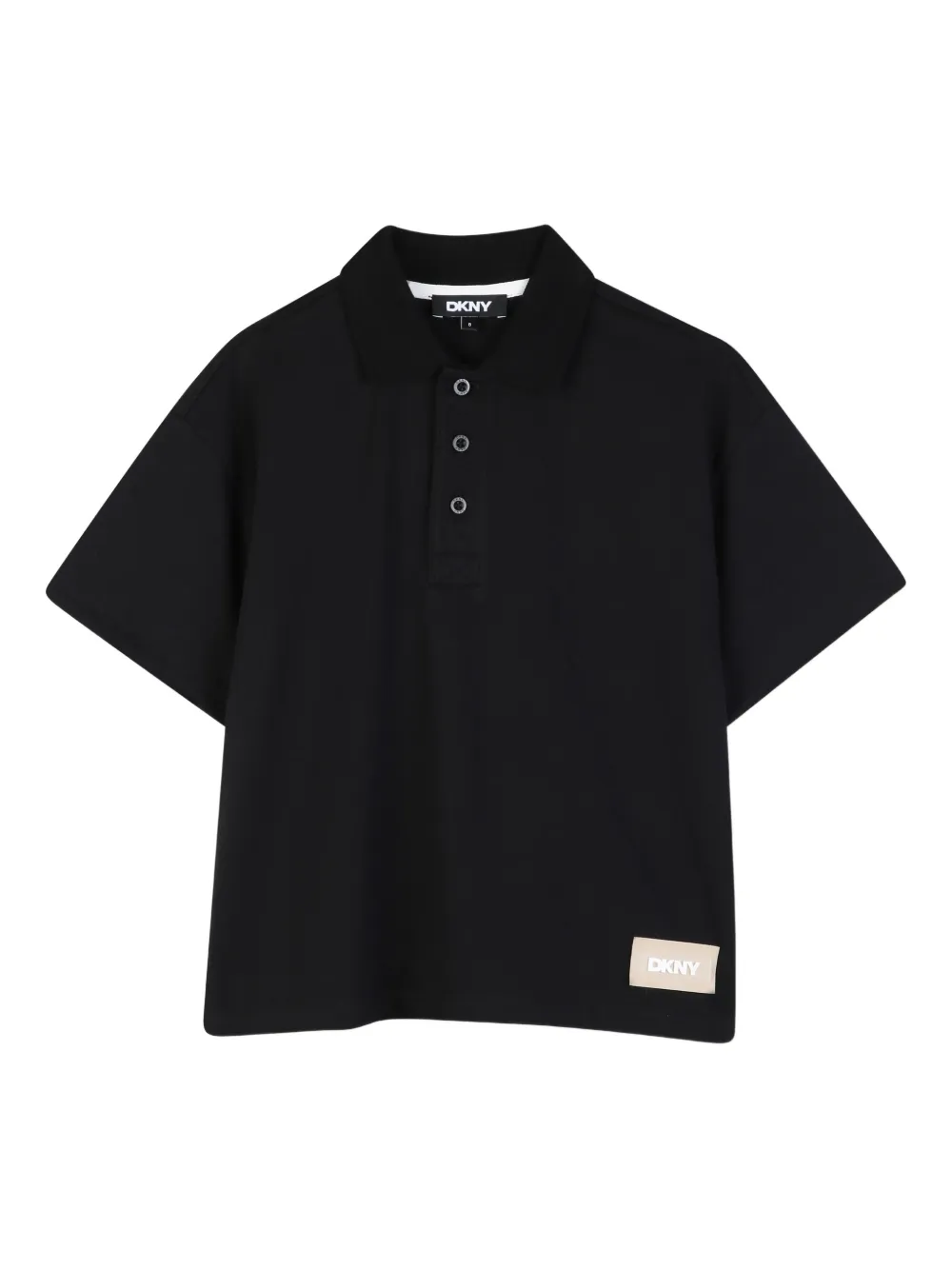 Dkny Kids buttoned short-sleeve polo shirt - Nero