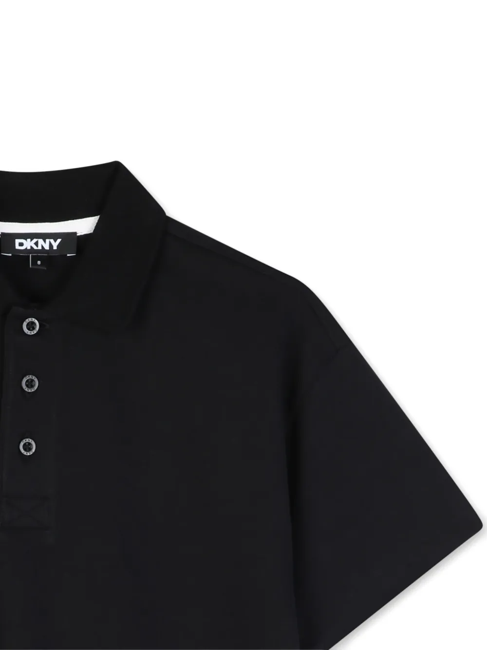 Dkny Kids Poloshirt met korte mouwen en knopen Zwart