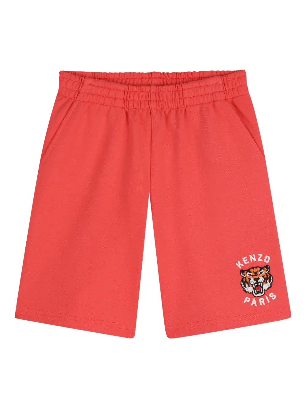 Kenzo Kids tiger-embroidered shorts - Rosso