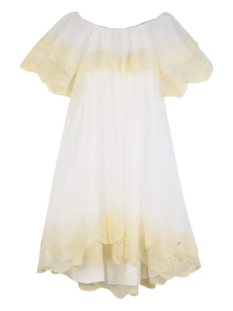 Chloé Kids lace-trim dress