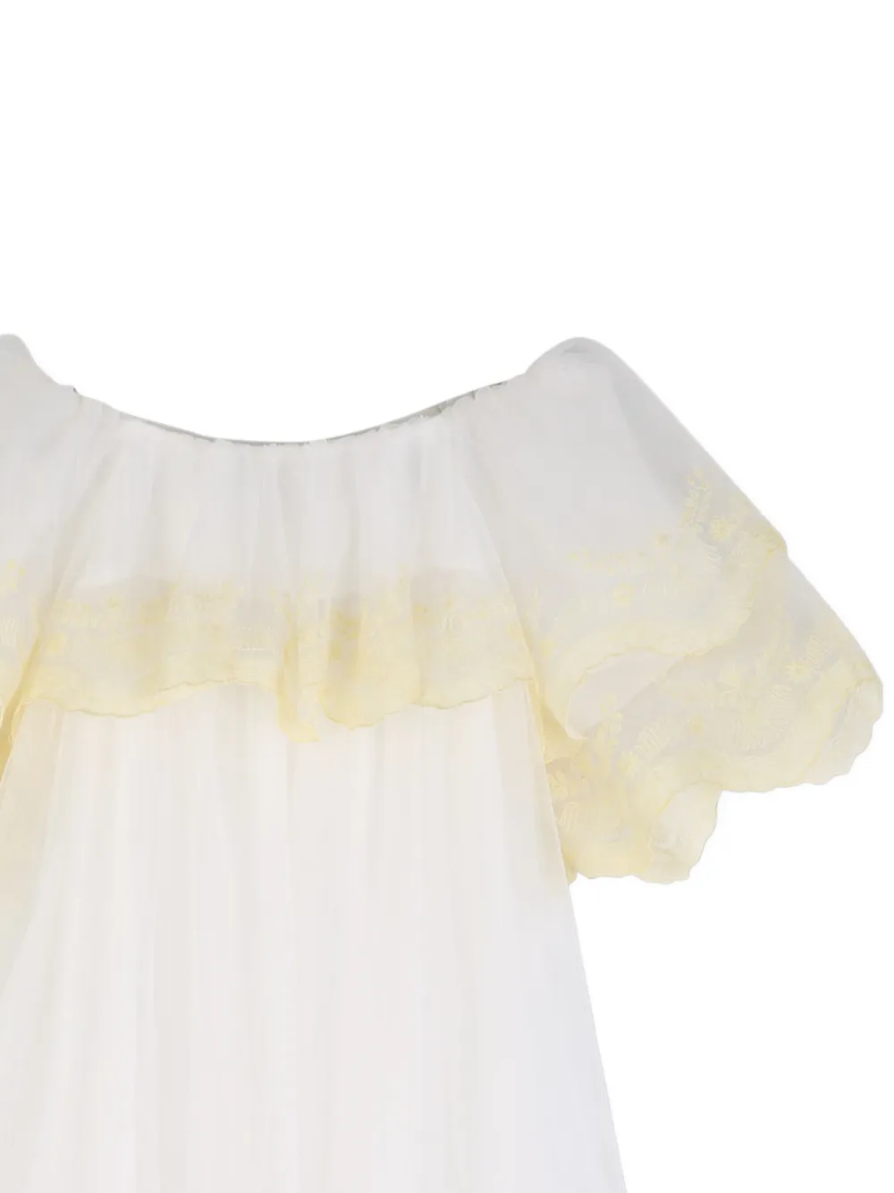 Chloé Kids Jurk met kant Wit
