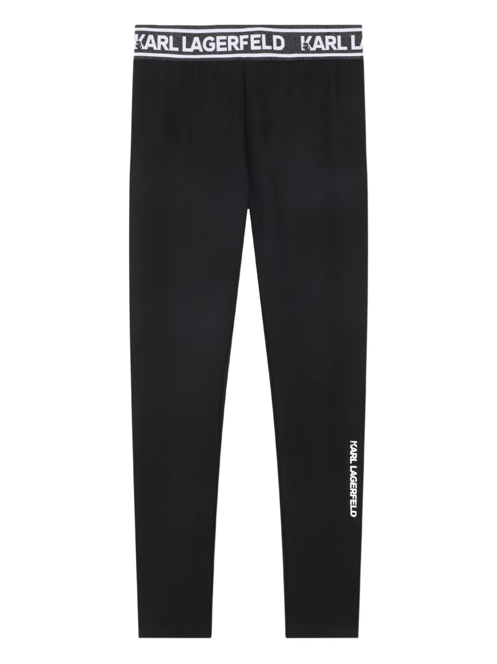 Karl Lagerfeld Kids logo-trim leggings - Nero