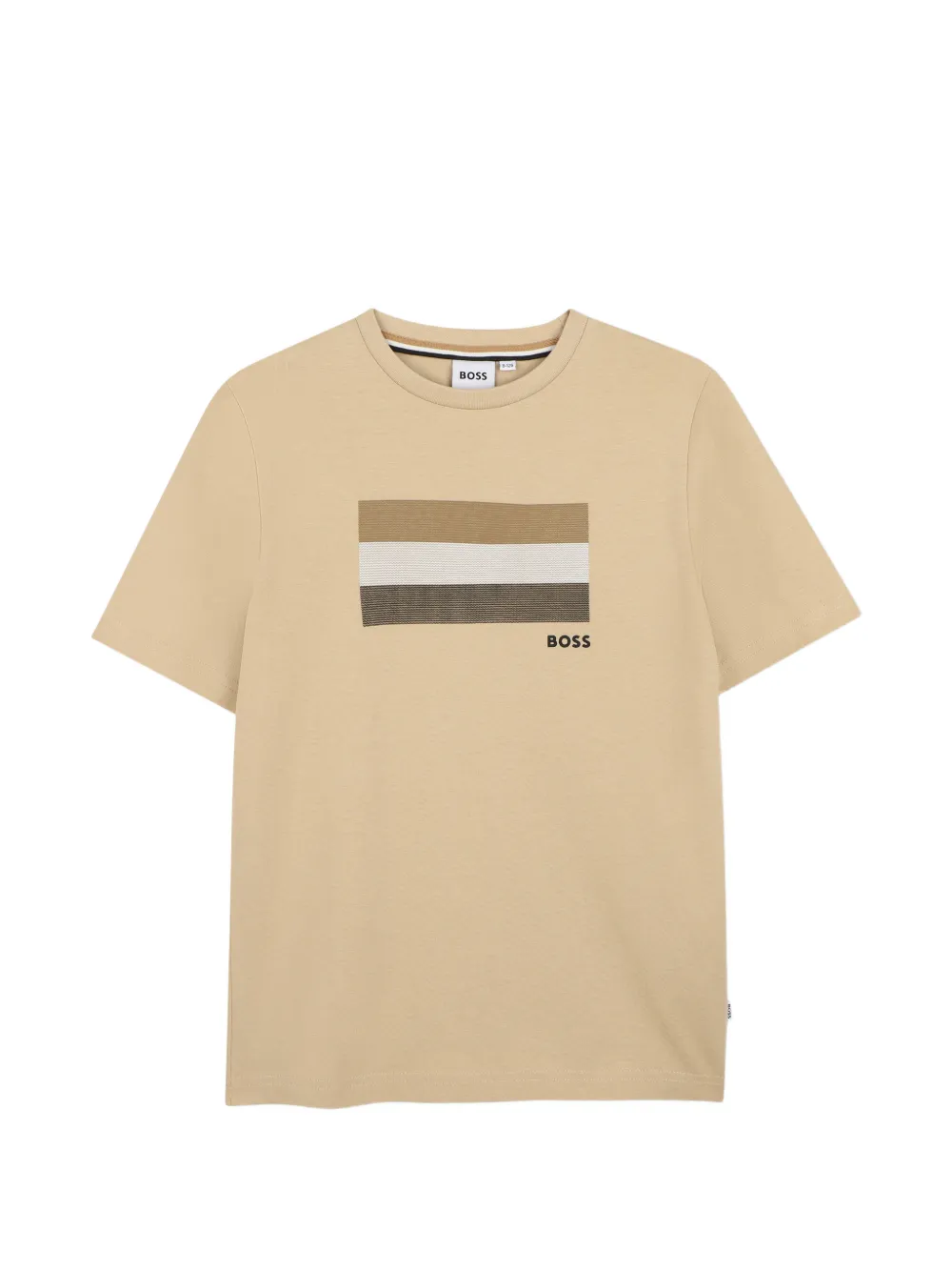 BOSS Kidswear striped crew-neck T-shirt - Toni neutri