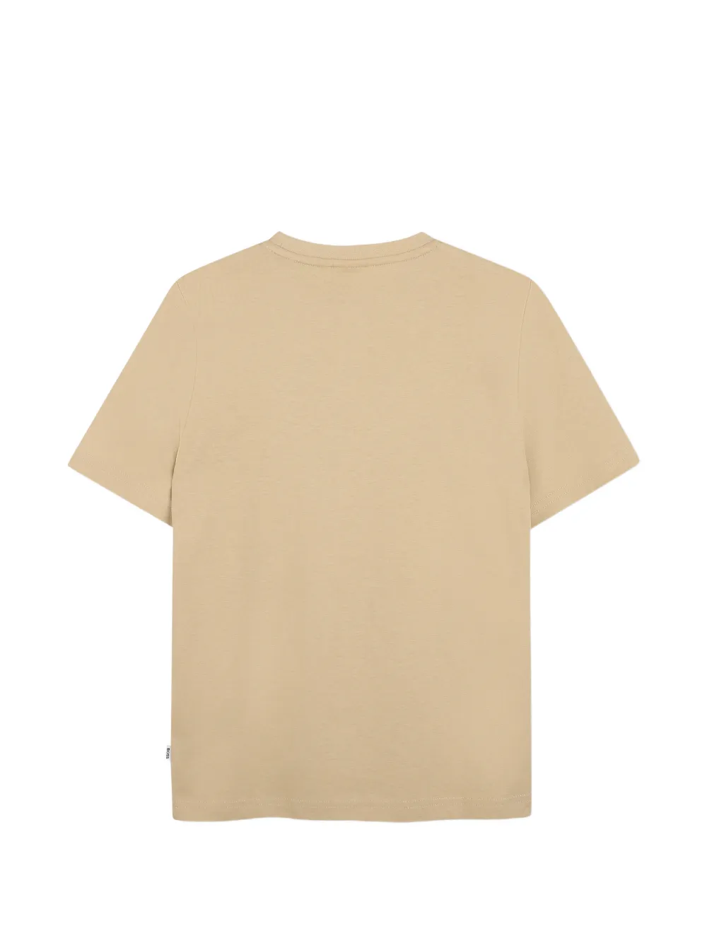BOSS Kidswear Gestreept T-shirt met ronde hals Beige