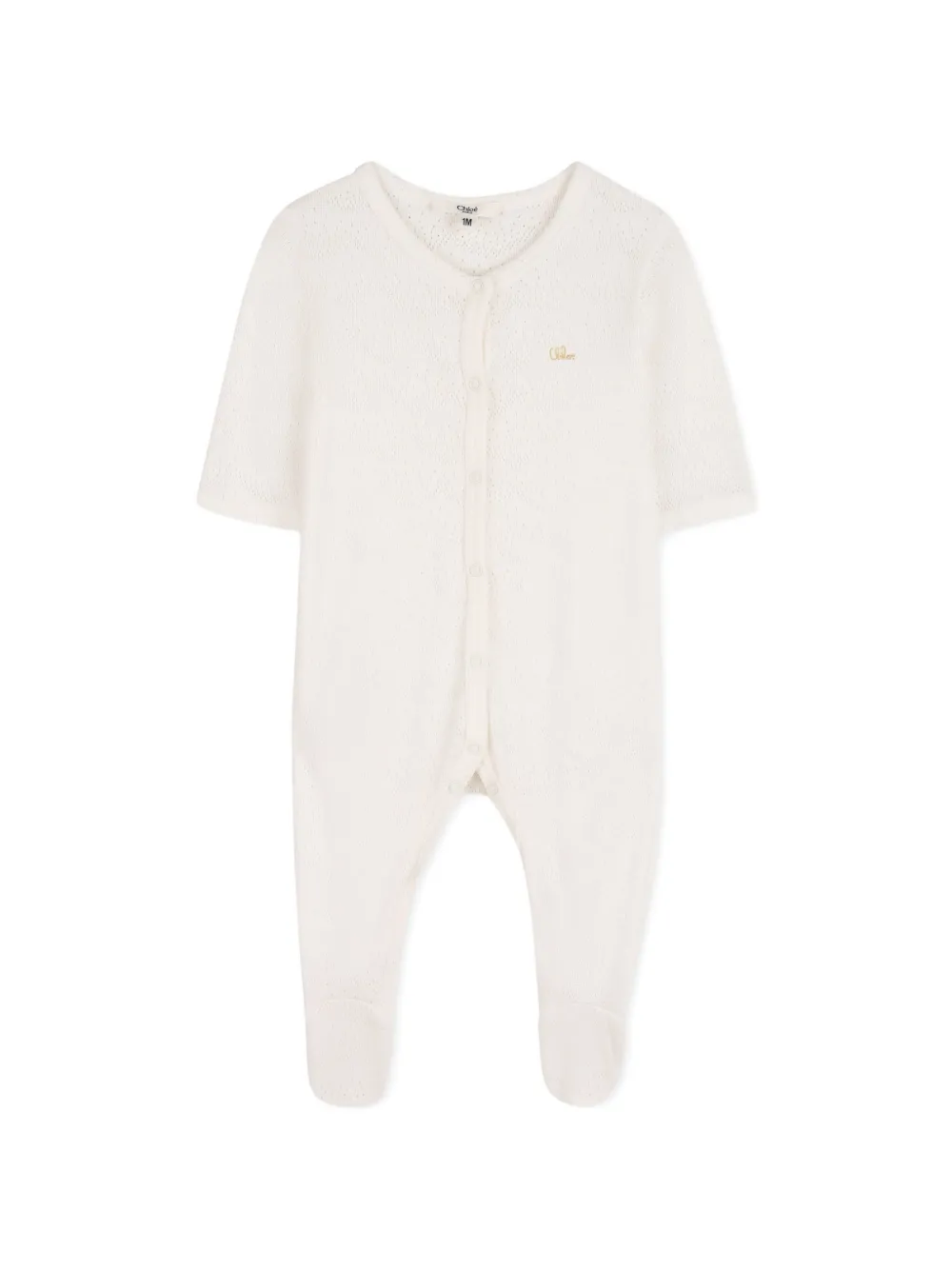 Chloé Kids Babypakje met geborduurd logo Beige