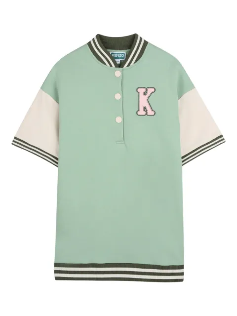 Kenzo Kids striped-trims appliqué casual dress