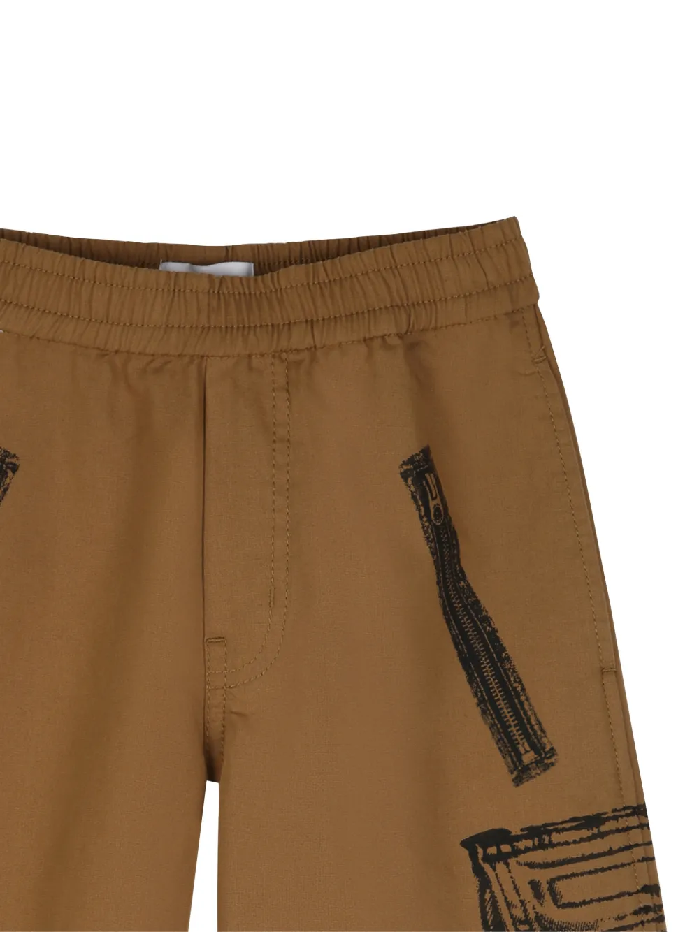 Marc Jacobs Kids Trompe l'oeil shorts met opgestikte zakken Bruin