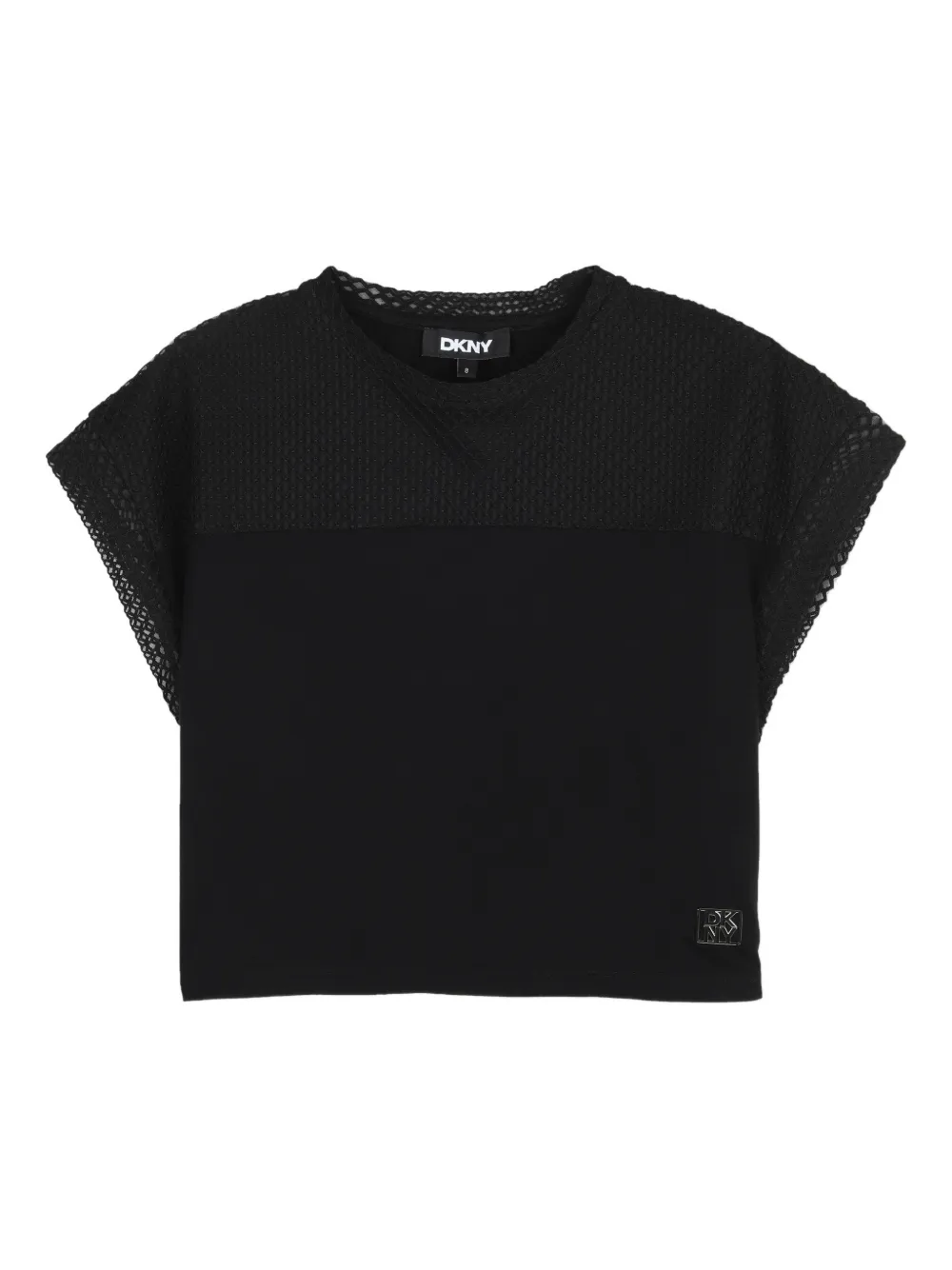 Dkny Kids mesh-panel T-shirt - Nero