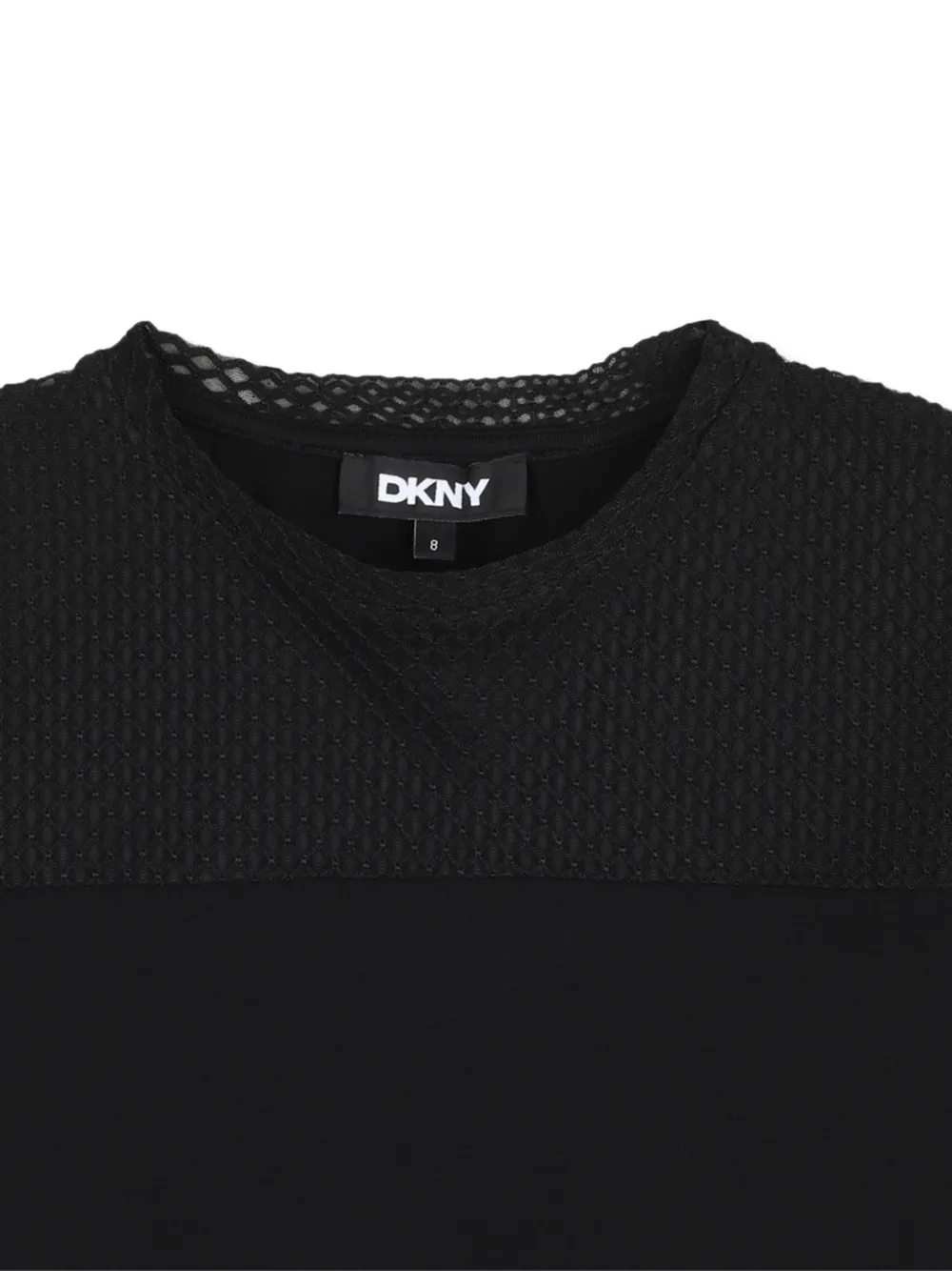 Dkny Kids T-shirt met mesh vlak Zwart