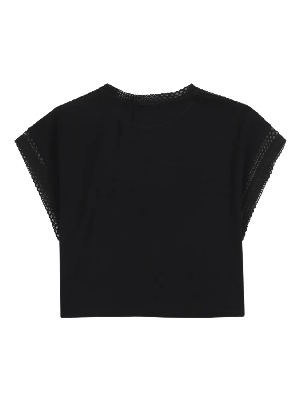 Dkny Kids T-shirt met mesh vlak Zwart