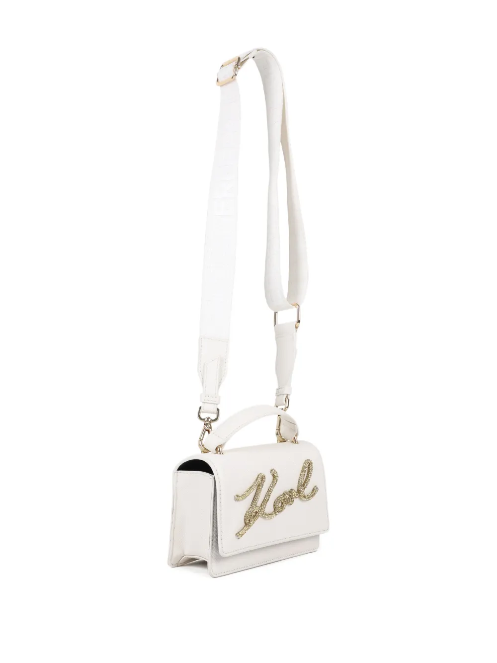  Karl Lagerfeld Kids Embellished Top Handle Bag - White 