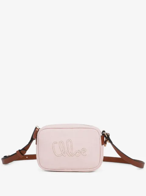 Chloé Kids logo-embroidered shoulder bag