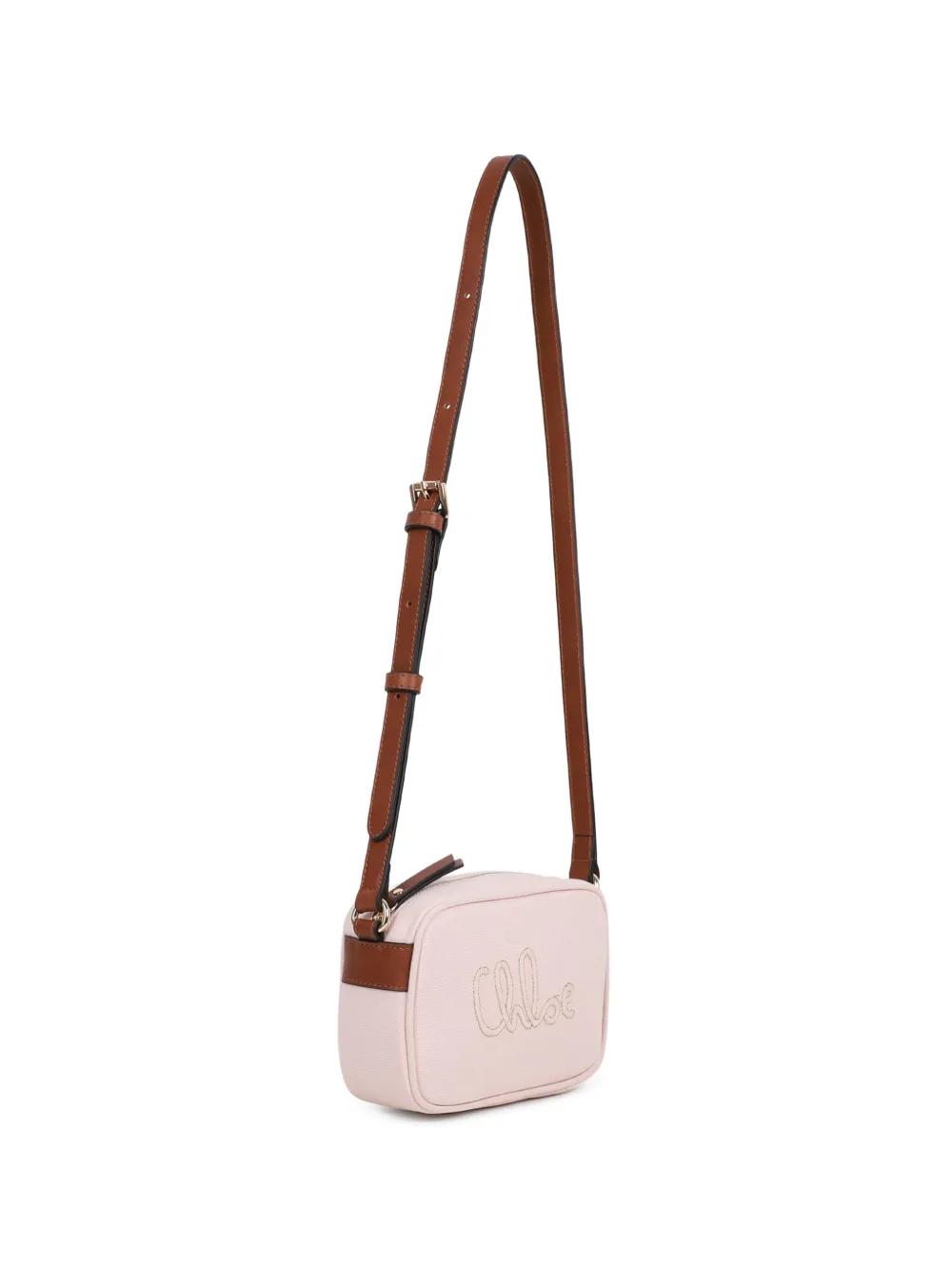 Chloé Kids Schoudertas met geborduurd logo Roze