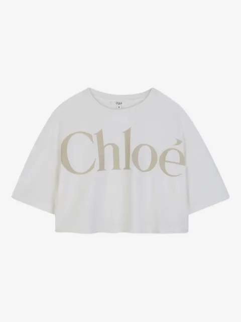 Chloé Kids T-shirt med logo
