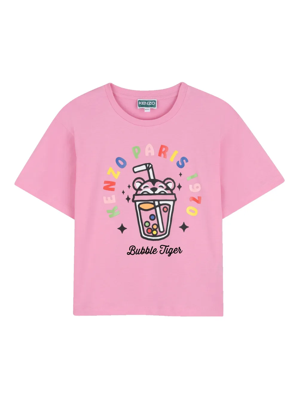 Kenzo Kids bubble tiger graphic T-shirt - Rosa