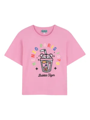 Kenzo Kids Tiger Graphic T-shirt | Orange | FARFETCH CA