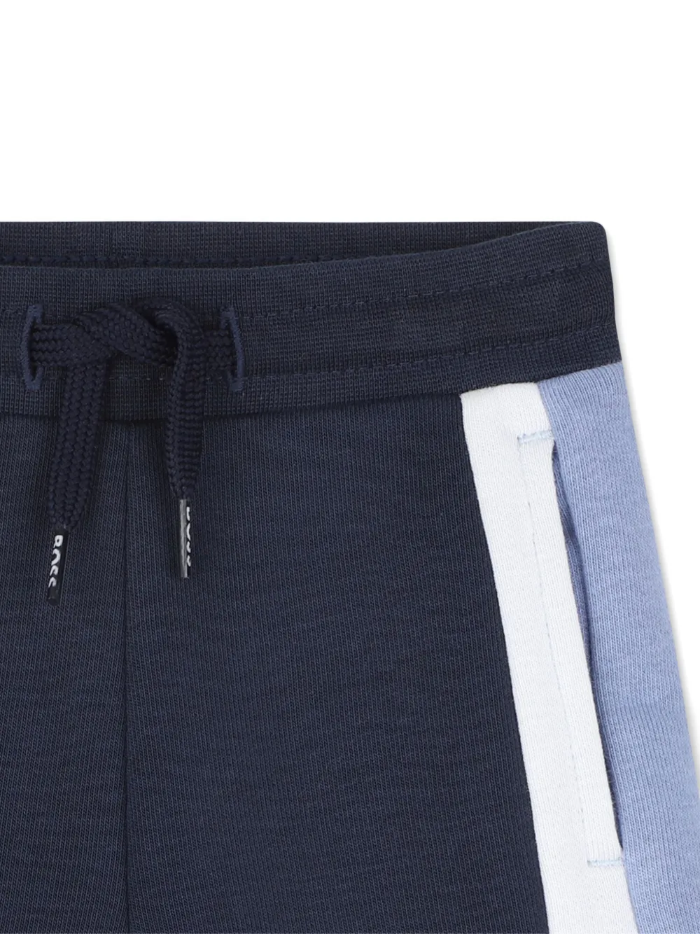  Boss Kidswear Stripe-detail Drawstring Shorts - Blue 