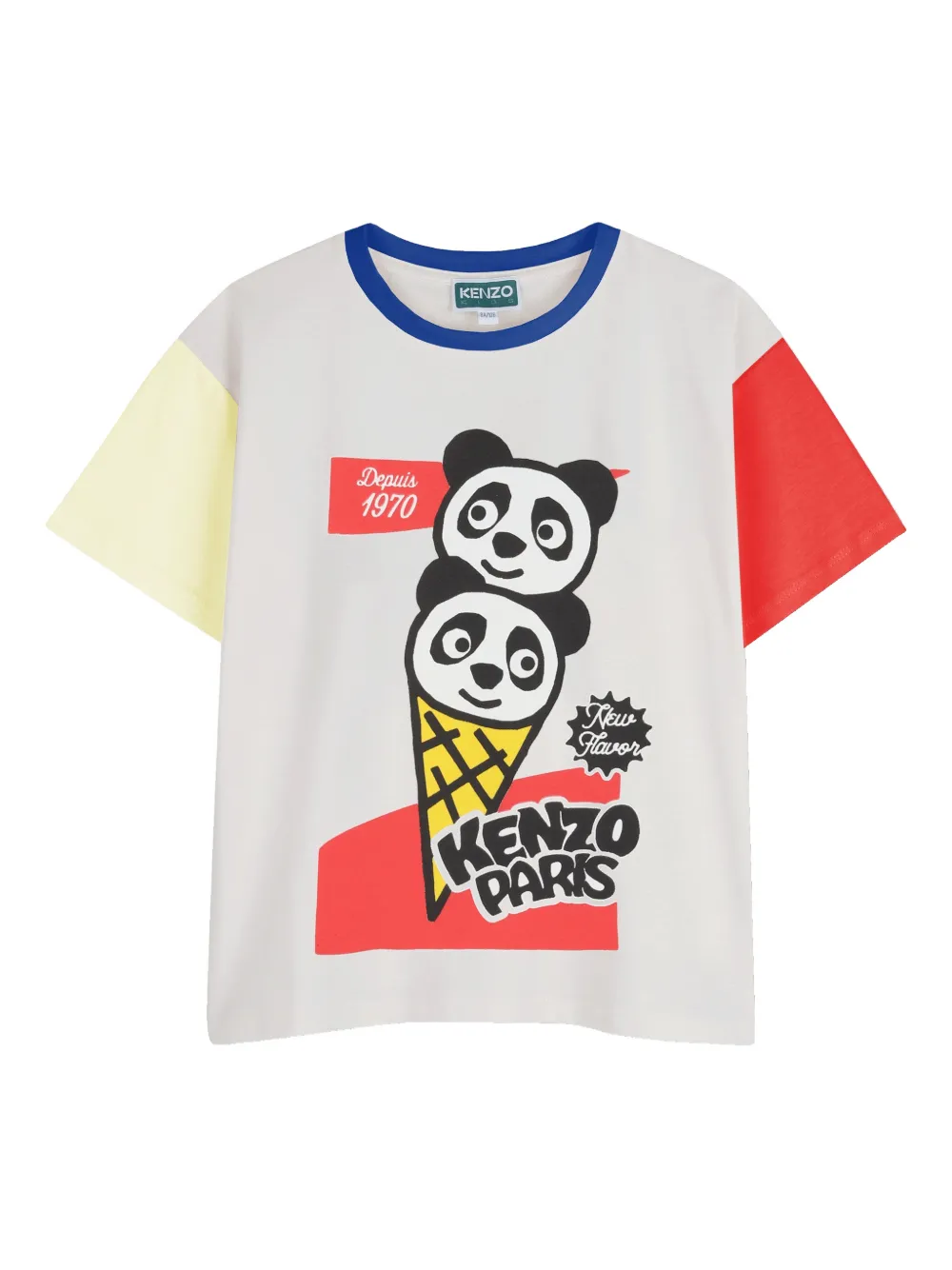 Kenzo Kids panda-print T-shirt - Bianco