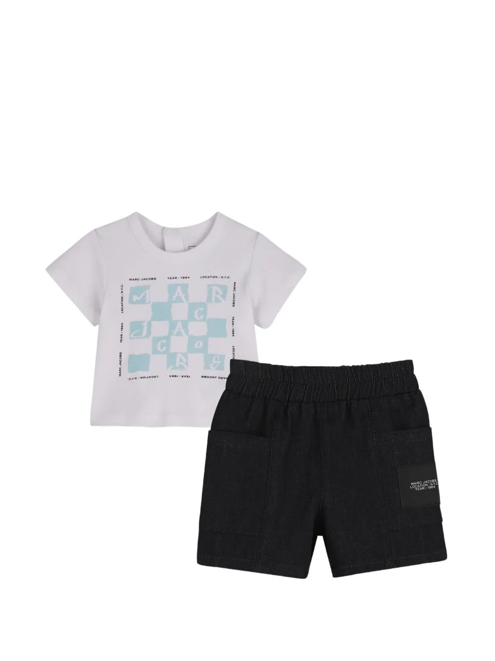 Marc Jacobs Kids Set T-shirt e shorts con stampa - Bianco