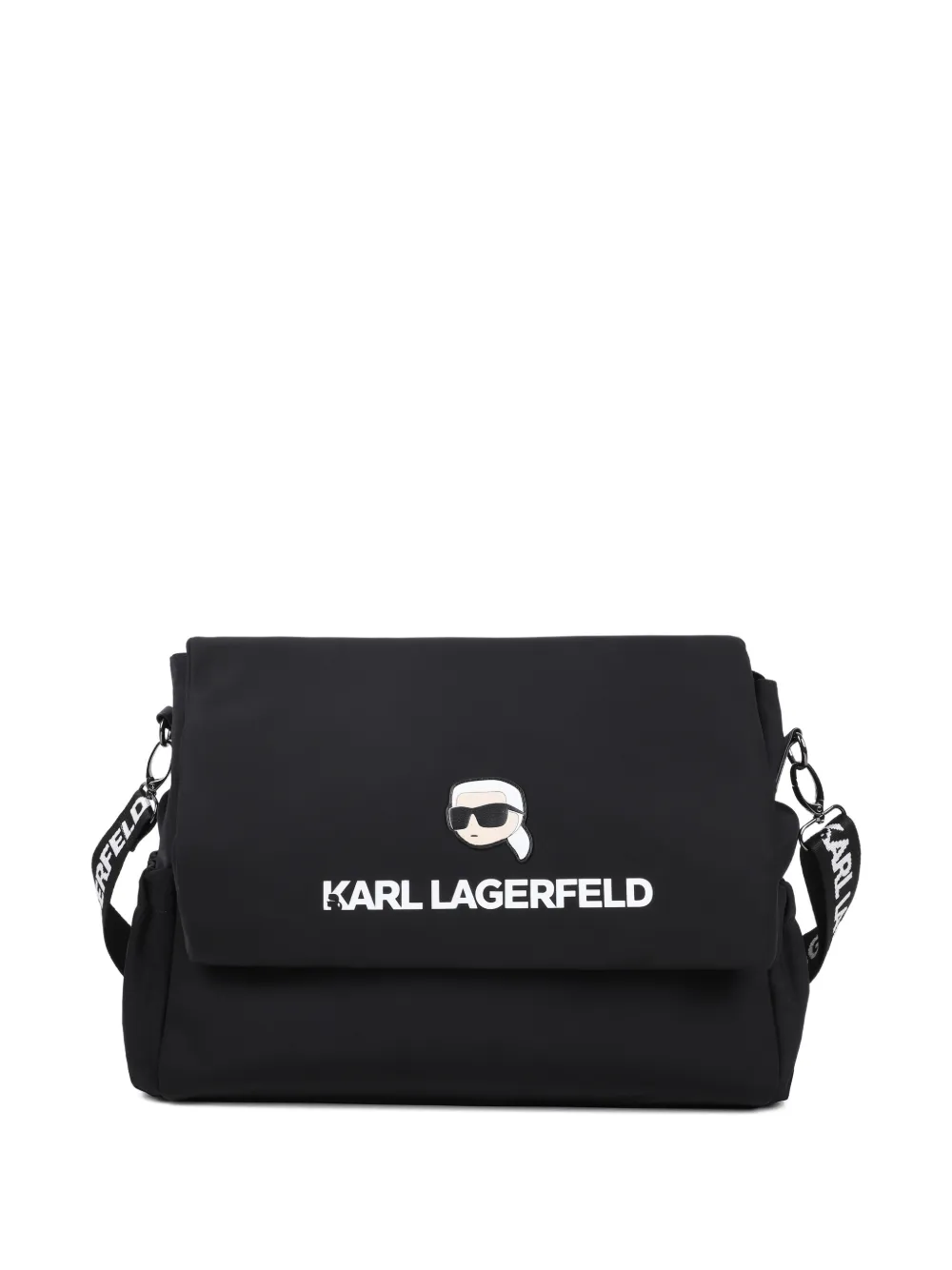 Karl Lagerfeld Kids logo-strap changing bag - Nero