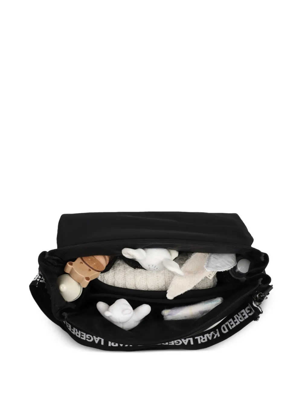  Karl Lagerfeld Kids Logo-strap Changing Bag - Black 