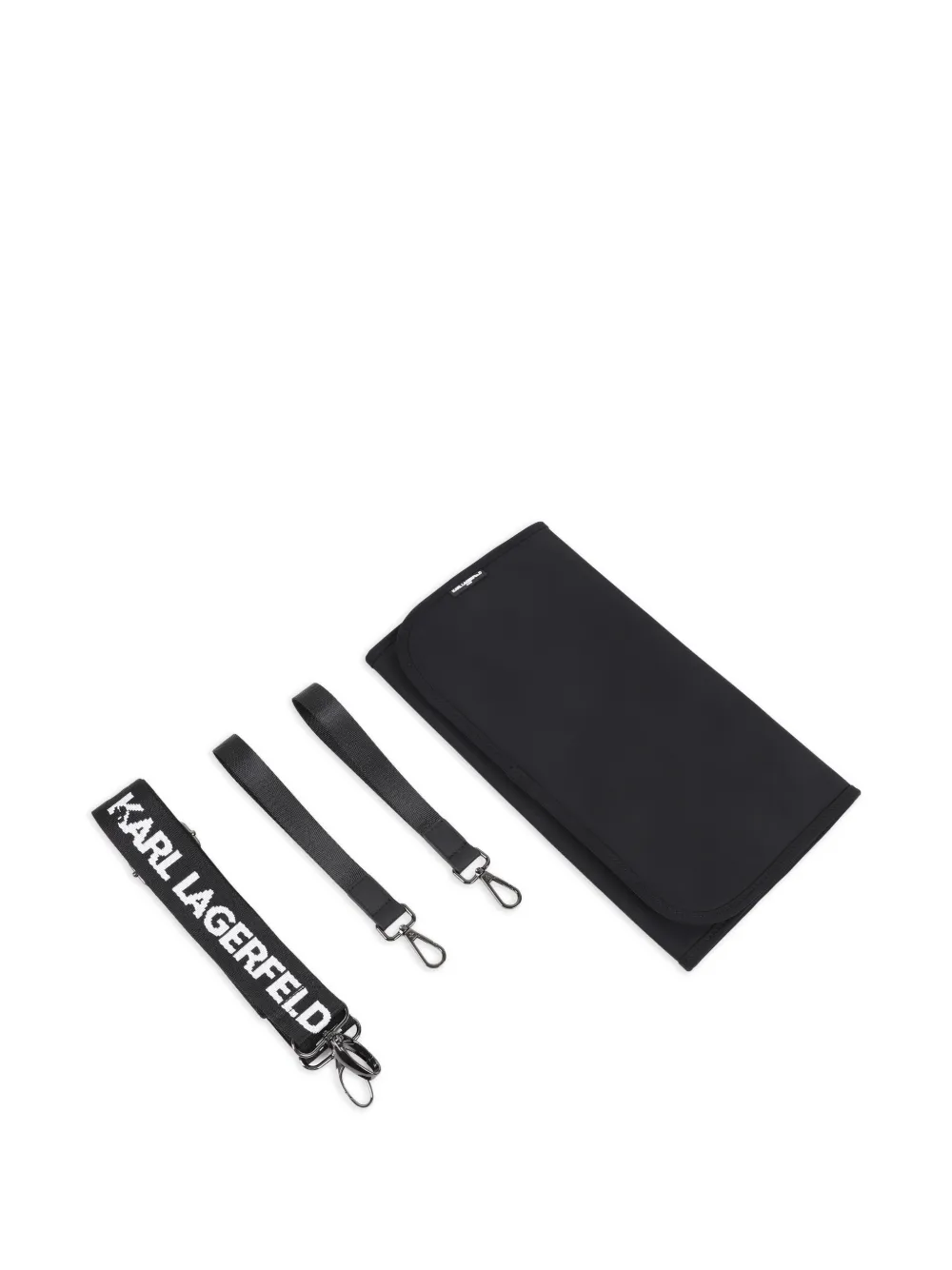 Karl Lagerfeld Kids Luiertas met logoband Zwart