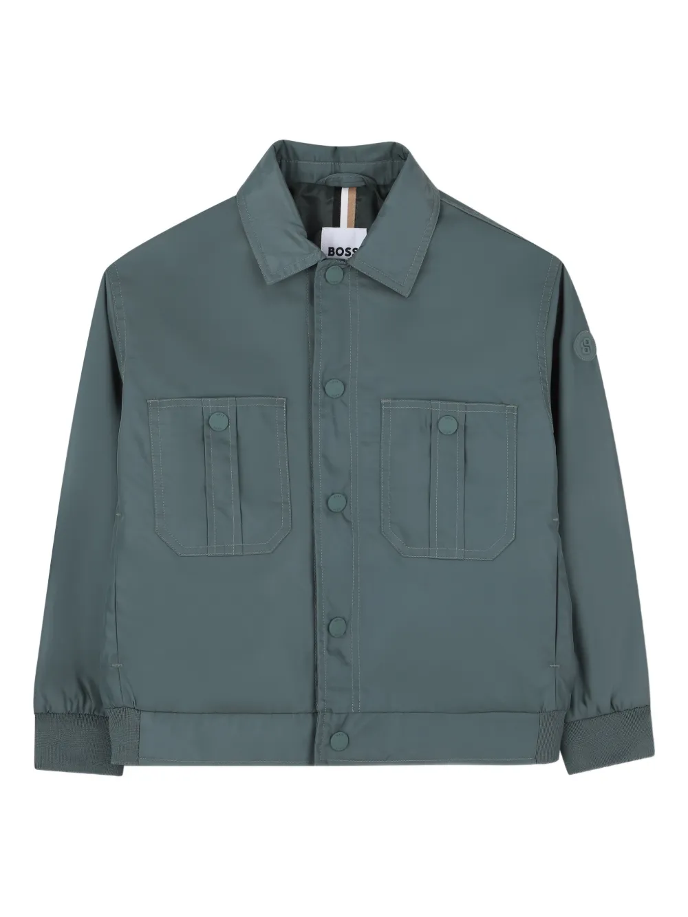 BOSS Kidswear Geknöpfte Jacke mit Klappentaschen - Grün