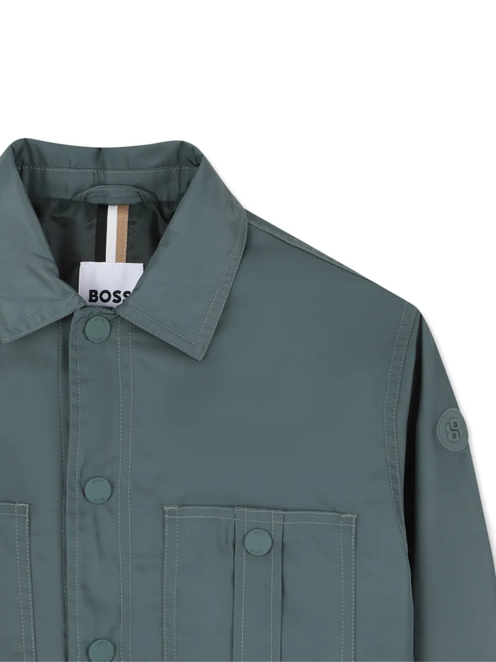 BOSS Kidswear Jack met klepzak en knopen Groen