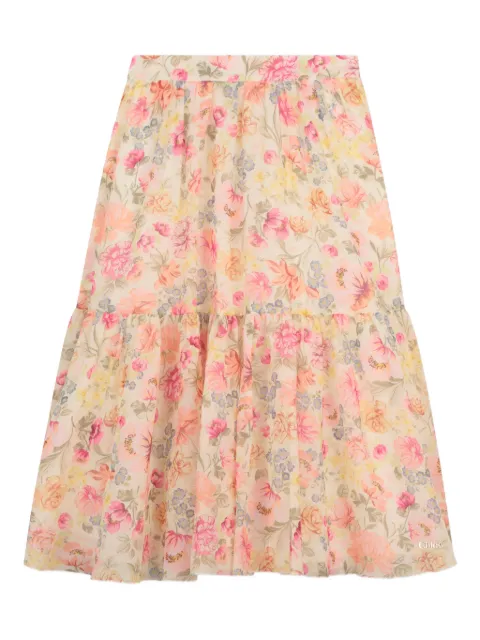 Chloé Kids floral tiered skirt