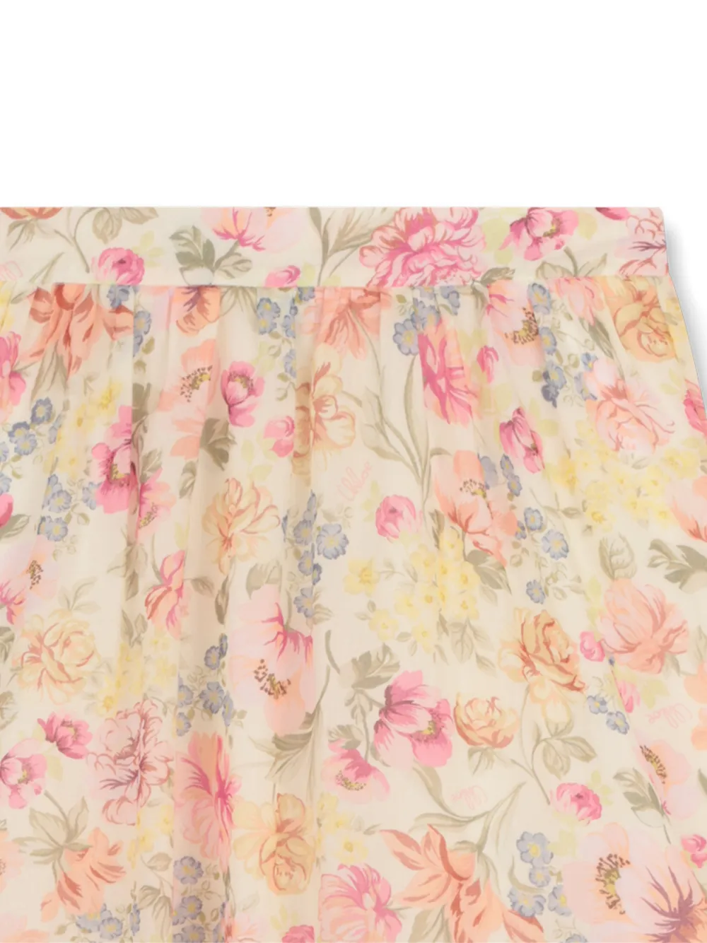 Chloé Kids Rok met bloemenprint Beige
