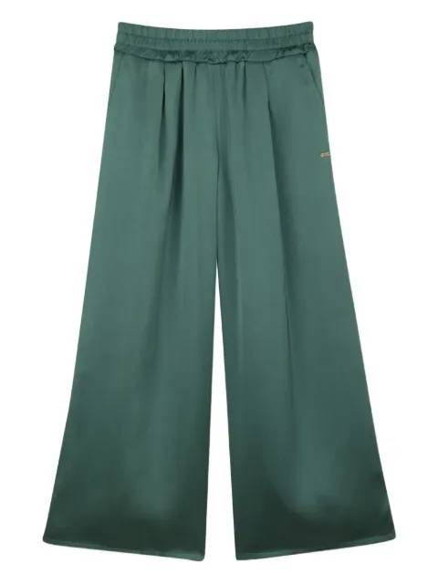 BOSS Kidswear pantalones satinados con placa del logo