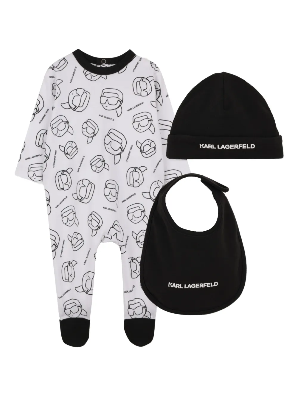 Karl Lagerfeld Kids Ikonik Karl babygrow set - Bianco