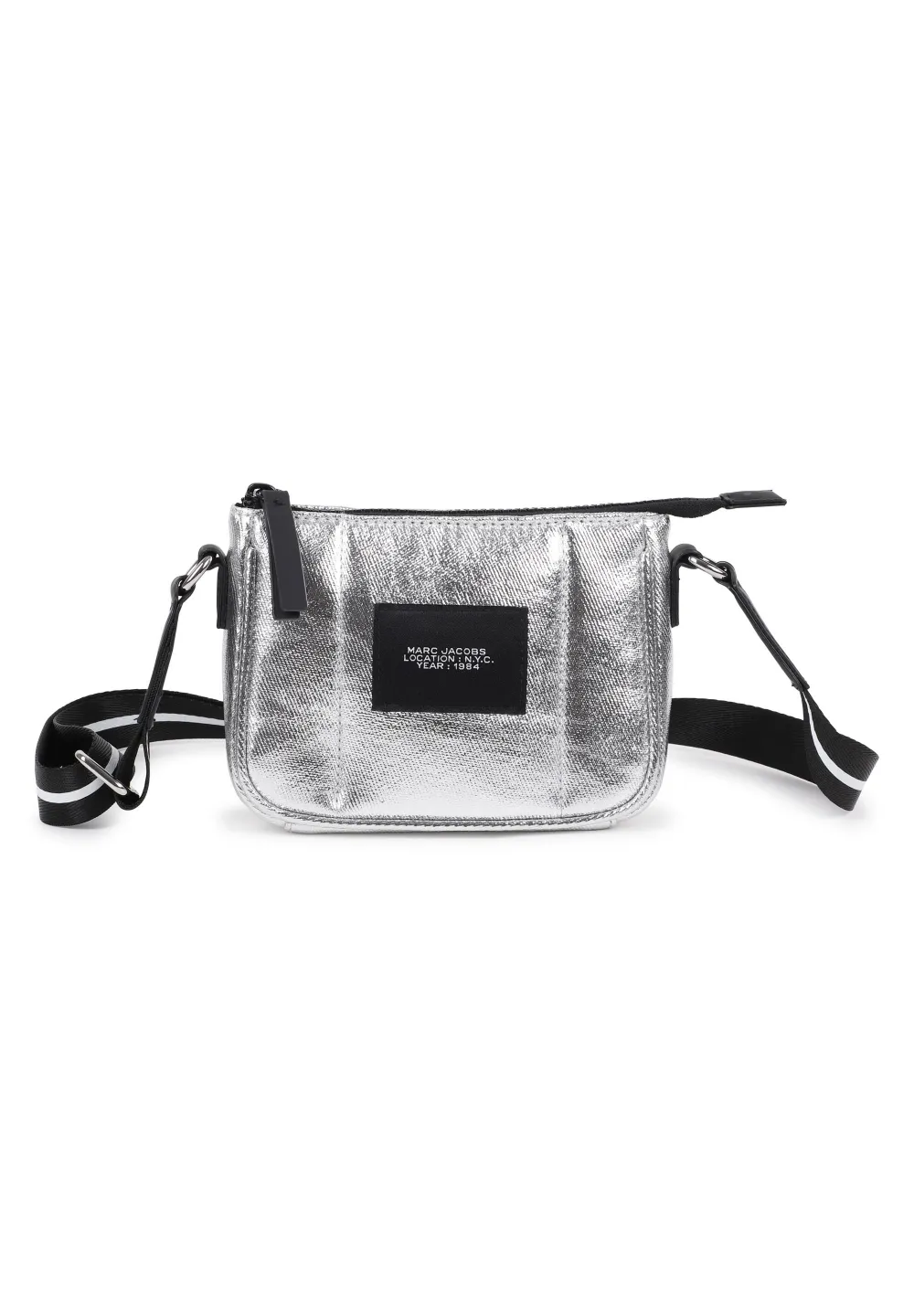 Marc Jacobs Kids quilted logo cross body bag - Argento