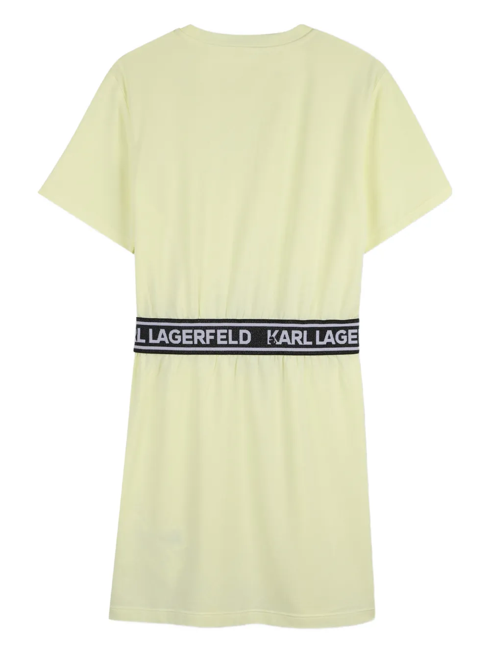 Karl Lagerfeld Kids Jurk met logoband Geel