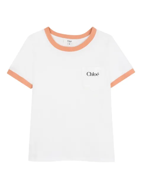 Chloé Kids pocket ringer T-shirt