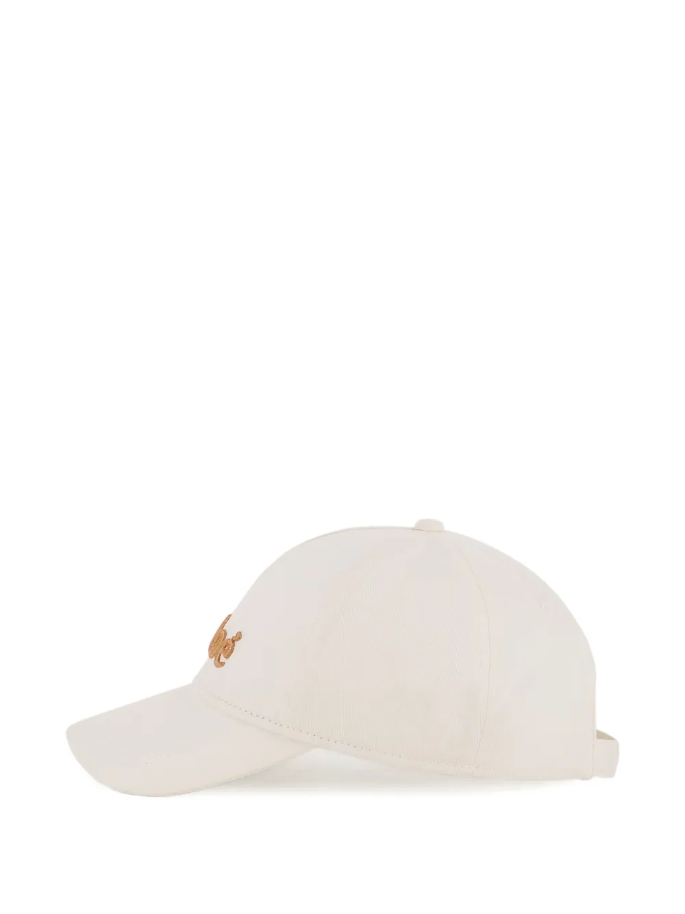  Chloé Kids Embroidered Logo Cap - Neutrals 