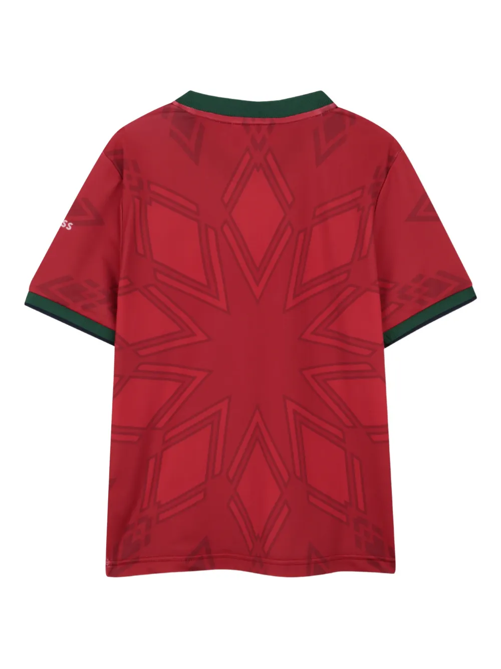 BOSS Kidswear T-shirt met sterrenprint en V-hals Rood