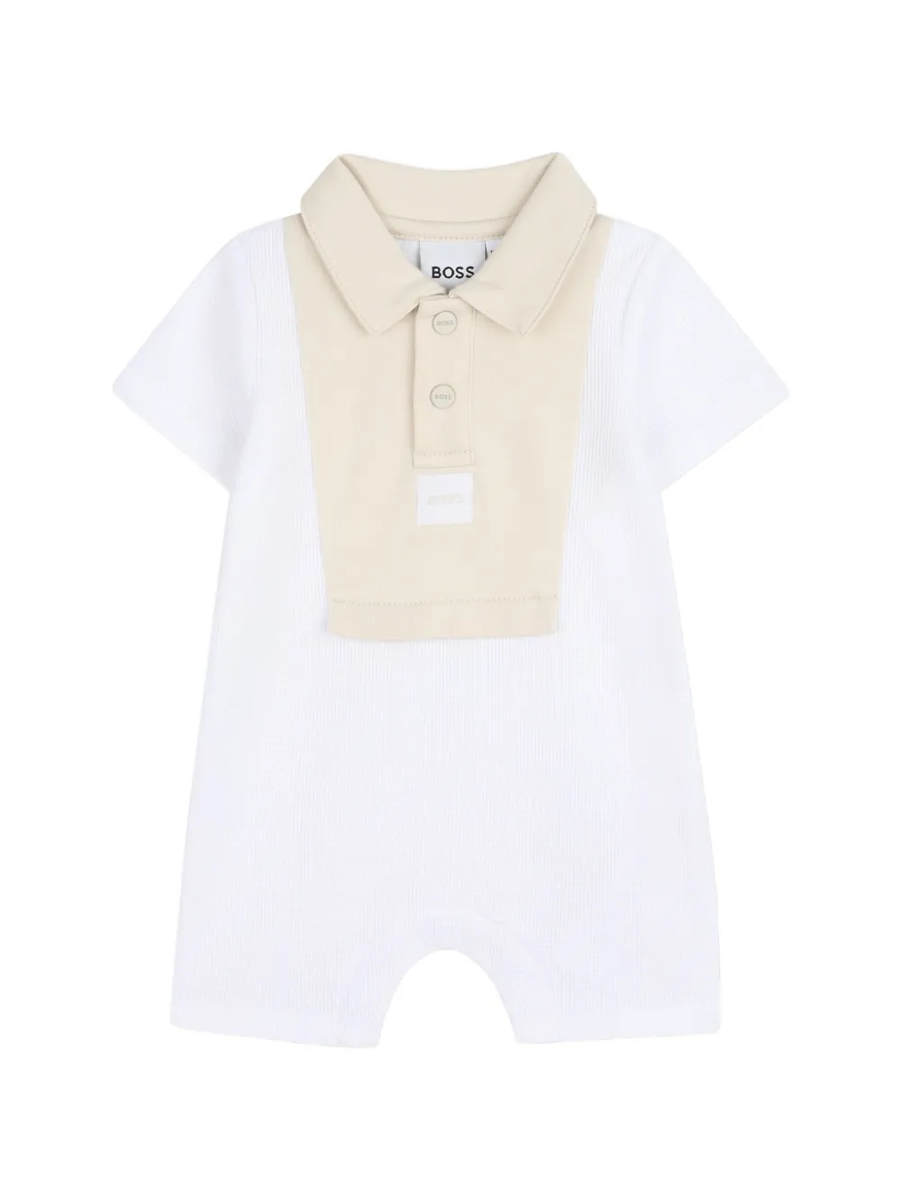 BOSS Kidswear Tuta corta con bottoni - Bianco