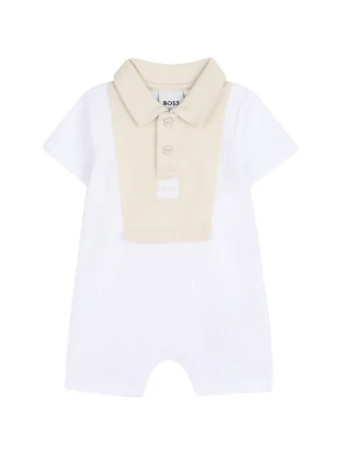 BOSS Kidswear ボタン ポロカラーロンパース