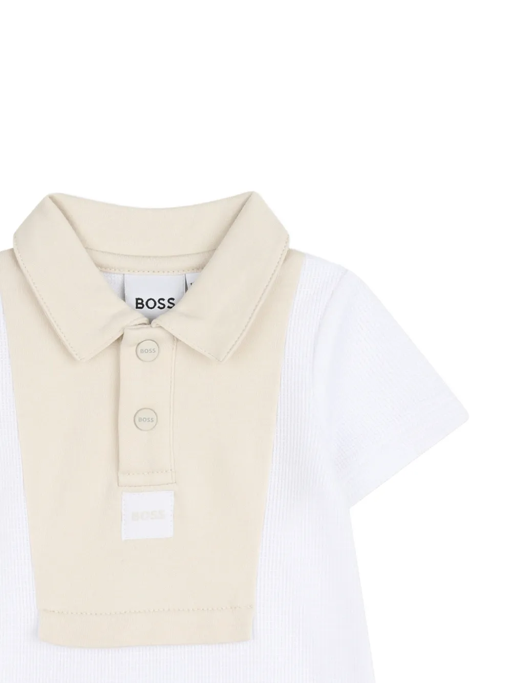 BOSS Kidswear Playsuit met knopen Wit