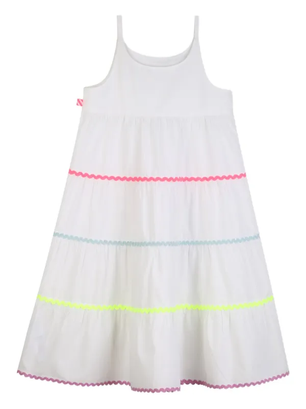 billieblush girls casual dresses BILLIEBLUSH-Girls White Tiered Dress