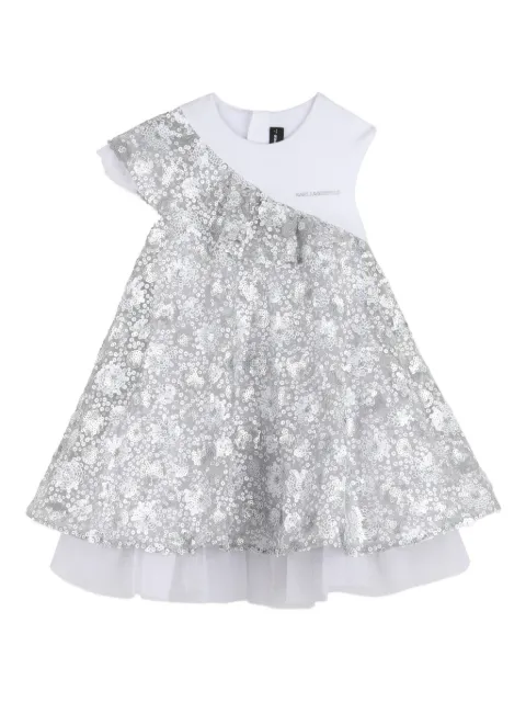 Karl Lagerfeld Kids Vestido com aplicação de paetês