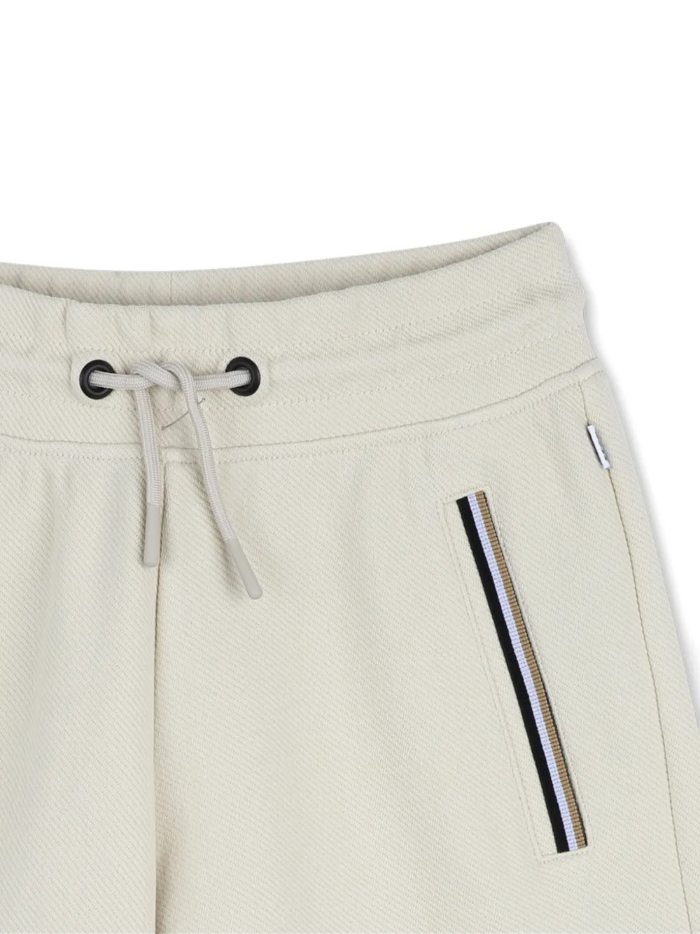  Boss Kidswear Drawstring Stripe Shorts - Neutrals 