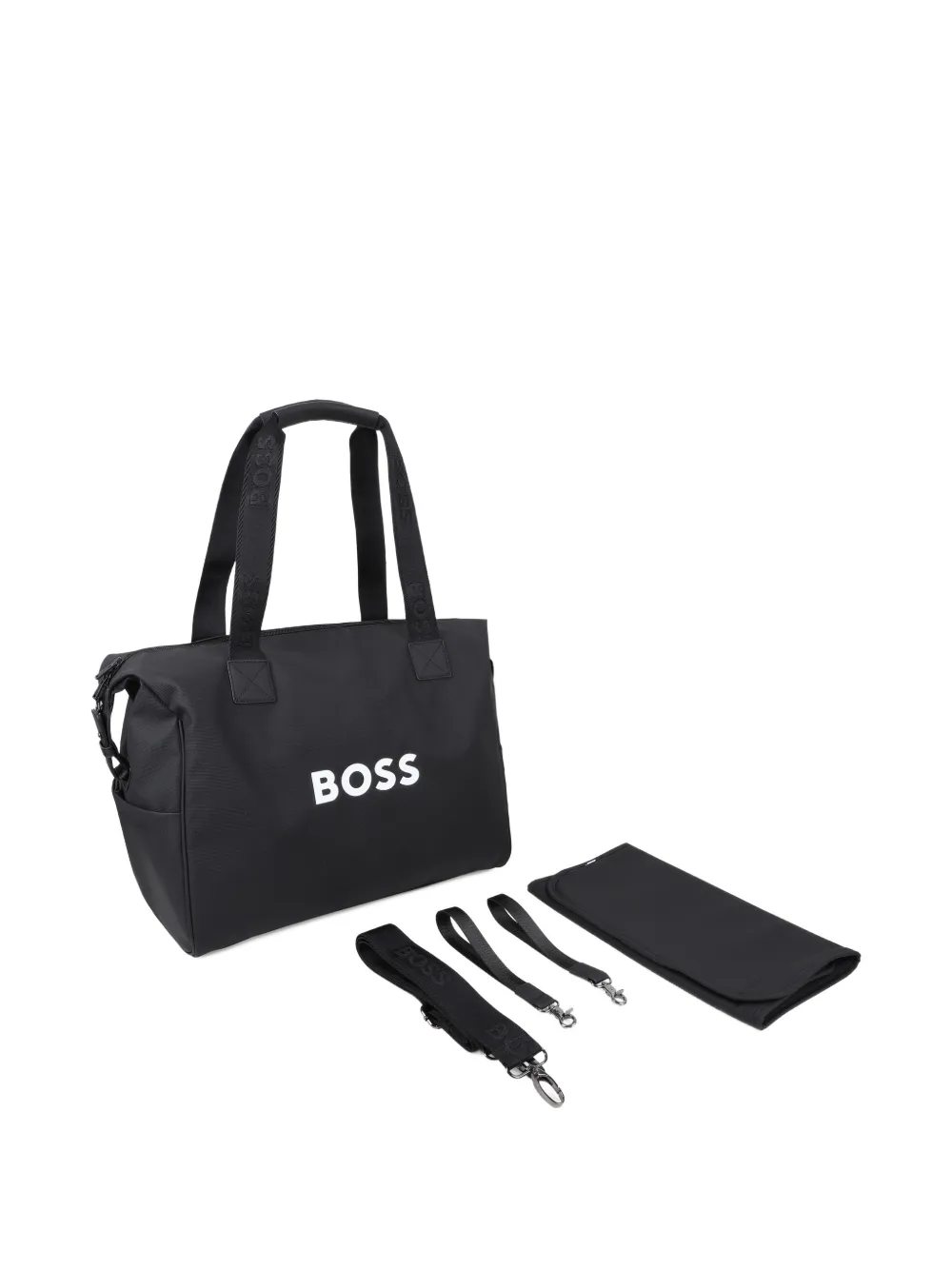BOSS Kidswear Luiertas met logoband Zwart