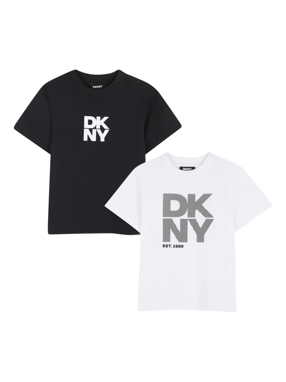 Dkny Kids Set di T-shirt con stampa logo - Nero