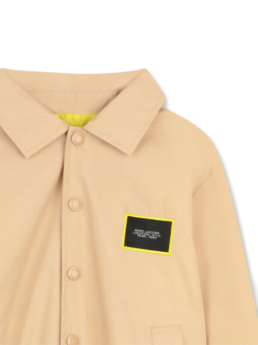  Marc Jacobs Kids Logo-patch Collared Jacket - Neutrals 