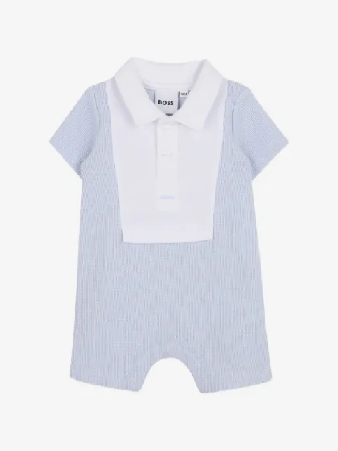 BOSS Kidswear bib collar swimsuit