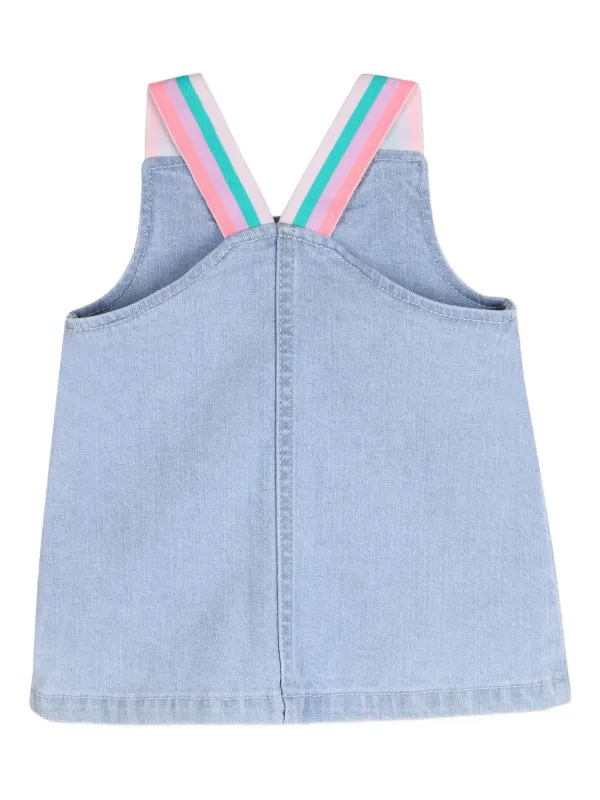 Billieblush multicoloured-strap Denim Dress | Blue