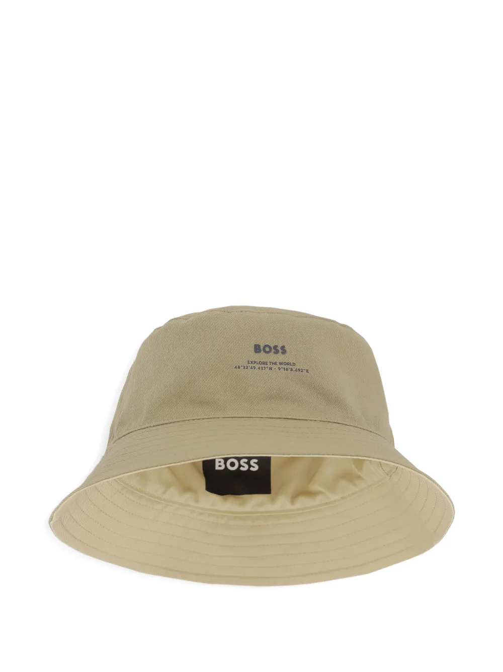 BOSS Kidswear Vissershoed met logo Beige