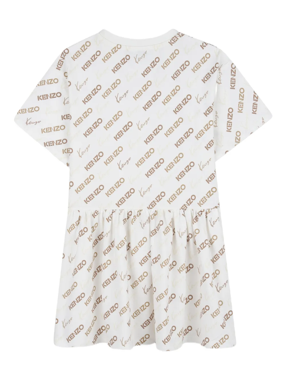 Kenzo Kids T-shirtjurk met logoprint Wit